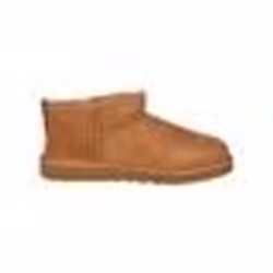 Chaussons - UGG - Ultra Mini Classiques - Marron - Doublure en laine et patch de marque sur le talon
