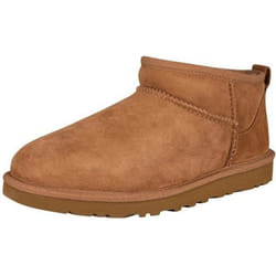Chaussons - UGG - Ultra Mini Classiques - Marron - Doublure en laine et patch de marque sur le talon