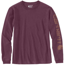 Carhartt Workwear Logo Chemise à manches longues dames, rouge, taille M pour Femmes