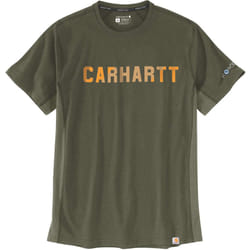 Carhartt Force Flex Block Logo T-shirt, vert, taille S pour Hommes