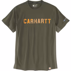 Carhartt Force Flex Block Logo T-shirt, vert, taille S pour Hommes