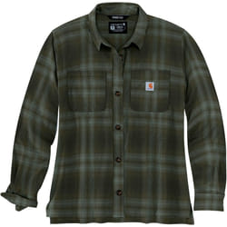 Carhartt Midweight Flannel Chemise pour dames, vert, taille S pour Femmes