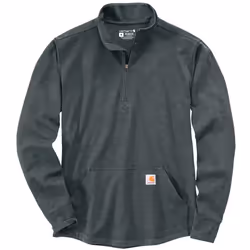 Carhartt Half Zip Thermal Chemise Longsleeve, gris, taille L pour Hommes
