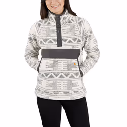 Carhartt Relaxed Fit Fleece Pull dames, noir-blanc, taille S pour Femmes