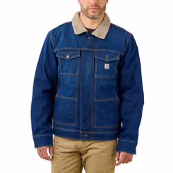 Carhartt Relaxed Denim Sherpa Lined Veste, bleu, taille M pour Hommes