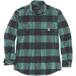 Carhartt Midweight Flannel Plaid Chemise, vert, taille 2XL pour Hommes