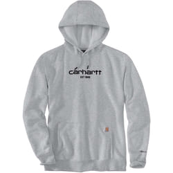 Carhartt Lightweight Logo Graphic Capuche, gris, taille 2XL pour Hommes