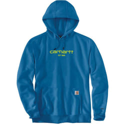 Carhartt Lightweight Logo Graphic Capuche, bleu, taille L pour Hommes