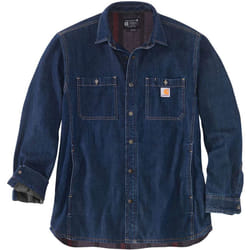 Carhartt Denim Fleece Lined Snap Front Chemise, bleu, taille 2XL pour Hommes