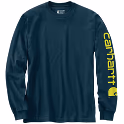 Carhartt Logo Longsleeve ( Longsleeve ), bleu-jaune, taille XL pour Hommes