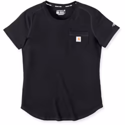 Carhartt Force Relaxed Fit Midweight Short Sleeve Pocket T-Shirt Femme, noir, taille M pour Femmes