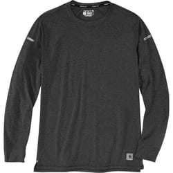 Carhartt Lightweight Durable Relaxed Fit Manches longues, noir-gris, taille S pour Hommes
