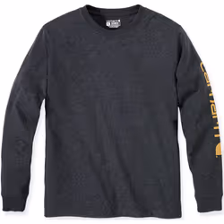 Carhartt Logo Longsleeve ( Longsleeve ), noir-gris, taille S pour Hommes