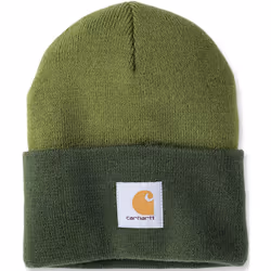 Carhartt Knit Cuffed Two-Tone Beanie, vert pour Hommes