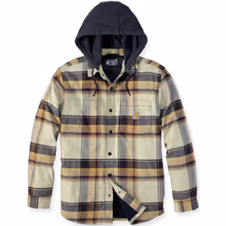 Carhartt Rugged Flex Flannel Hooded Chemise, brun, taille XL pour Hommes
