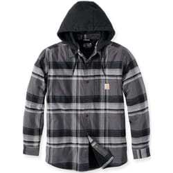 Carhartt Rugged Flex Flannel Hooded Chemise, noir, taille S pour Hommes