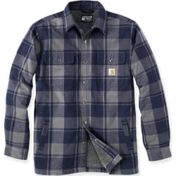 Carhartt Heavyweight Flannel Sherpa Chemise, bleu, taille L pour Hommes