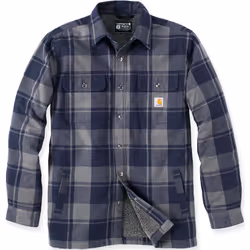 Carhartt Heavyweight Flannel Sherpa Chemise, bleu, taille L pour Hommes