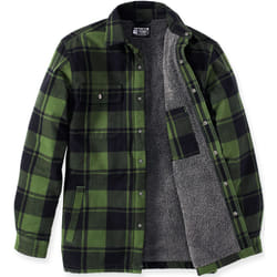 Carhartt Heavyweight Flannel Sherpa Chemise, vert, taille 2XL pour Hommes