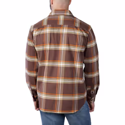 Carhartt Rugged Flex Flannel Plaid Chemise, brun, taille S pour Hommes
