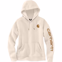 Carhartt Clarksburg Logo Sweat à capuche pour dames, brun-beige, taille M pour Femmes