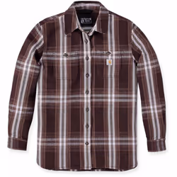 Carhartt Loose Fit Heavyweight Twill Chemise pour dames, pourpre-brun, taille XS pour Femmes