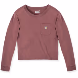 Carhartt Relaxed Fit Lightweight Pocket Chemise à manches longues pour dames, rouge, taille S pour Femmes