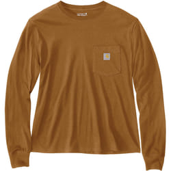 Carhartt Relaxed Fit Lightweight Pocket Chemise à manches longues pour dames, brun, taille S pour Femmes
