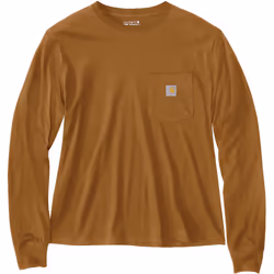 Carhartt Relaxed Fit Lightweight Pocket Chemise à manches longues pour dames, brun, taille XS pour Femmes