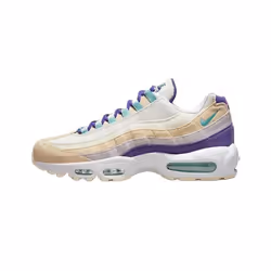 BASKETS BASSES - NIKE AIR MAX 95 - Beige / Violet - Lacets - Mixte - Adulte