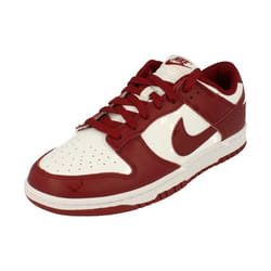 Baskets Nike Dunk Low Retro pour Hommes - Rouge - Garçon - Lacets - Synthétique