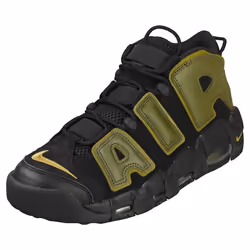 Baskets Nike AIR MORE UPTEMPO 96 DH8011-001 - Homme - Vert Noire - Textile - Lacets - Plate-forme