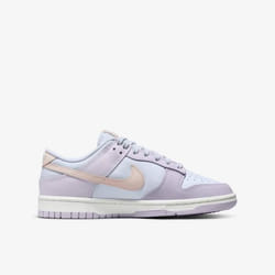 Nike Dunk Low Easter - NIKE - Femme - Gris / rose - Cuir lisse - Empiècements violet clair - Swooshes rose pâle