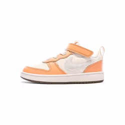 Baskets - NIKE - Court Borough Low 2 Se1 - Couleur Corail - Fermeture Scratch - Tige Cuir