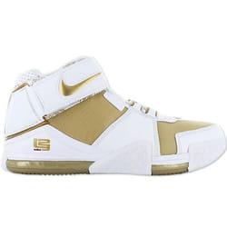 Nike LeBron Zoom 2 II - Maccabi - Hommes Sneakers Baskets Chaussures de basketball Blanc-Gold DJ4892-100