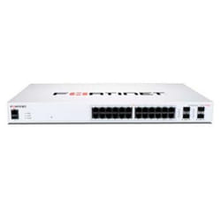 Fortinet FS-124F-POE commutateur réseau Gigabit Ethernet (10/100/1000) Connexion Ethernet, supportant l'alimentation via ce port (PoE) 1U Blanc
