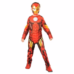 Déguisement - MARVEL - Iron Man - Garçon 7/8 ans - Rouge - Costume avec masque en P.V.C.