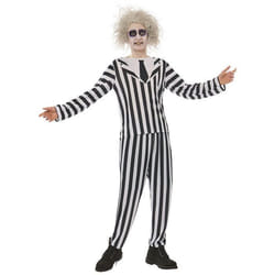 Déguisement Costume Beetlejuice Jersey Homme L Blanc - Beetlejuice - Adulte - Homme - Jersey - 18 ans