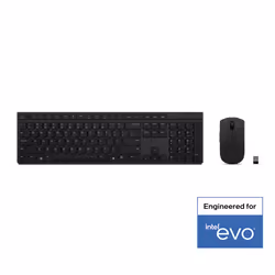 Lenovo 4X31K03931 clavier Souris incluse RF sans fil + Bluetooth Anglais américain Noir