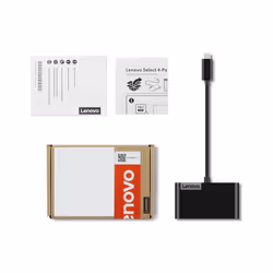 Lenovo GX91L84354 hub & concentrateur USB 3.2 Gen 1 (3.1 Gen 1) Type-C 625 Mbit/s Noir - Vue supplémentaire 5