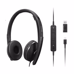 Lenovo 4XD1M39029, Avec fil, 20 - 20000 Hz, 148 g, Casque, Noir