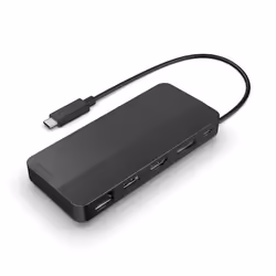 Lenovo 40B90100EU, Avec fil, USB 3.2 Gen 1 (3.1 Gen 1) Type-C, 1000 Mbit/s, Noir, Eclipse Black, 4K Ultra HD