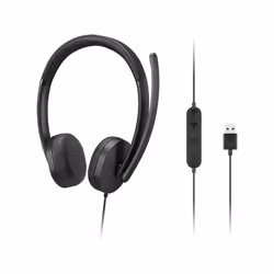 Lenovo 4XD1P83425 écouteur/casque Avec fil Arceau Appels/Musique USB Type-A Noir