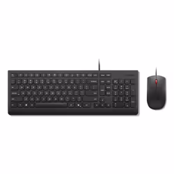 Lenovo 4X31R64446, Taille réelle (100 %), Avec fil, USB, Noir, Souris incluse