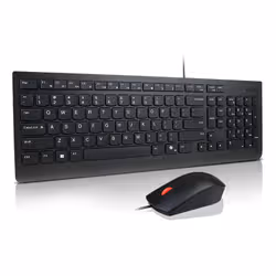 Lenovo Essential Wired Combo Black US Euro clavier Souris incluse Universel USB Noir - Vue supplémentaire 2