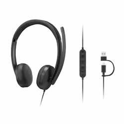 Lenovo VoIP Headset 5000 Casque Avec fil Arceau Bureau/Centre d'appels USB Type-C Noir - Vue supplémentaire 6