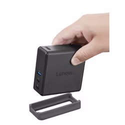 Lenovo G0AE0065EU station d'accueil Avec fil USB 3.2 Gen 1 (3.1 Gen 1) Type-C Noir, Gris - Vue supplémentaire 7