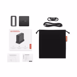 Lenovo G0AE0065EU station d'accueil Avec fil USB 3.2 Gen 1 (3.1 Gen 1) Type-C Noir, Gris - Vue supplémentaire 8