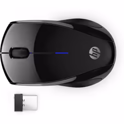 HP Souris sans fil silencieuse 220, Ambidextre, RF sans fil, Noir