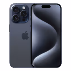 Apple iPhone 15 Pro , 15,5 cm (6.1"), 2556 x 1179 pixels, 128 Go, 48 MP, iOS 17, Titane, Bleu